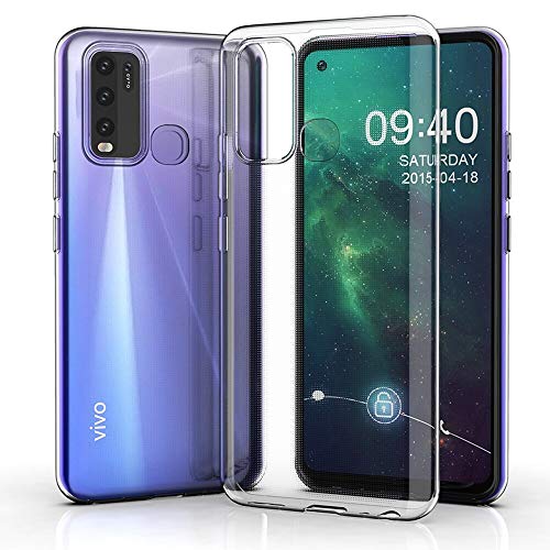 Image of Case Creation for Vivo Y30 Premium Imported 0.3Mm Crystal Clear Totu Silicone Transparent Flexible Soft Corner Protection with TPU Slim Back Cover Color Variation Cover for Vivo Y30 - Transparent