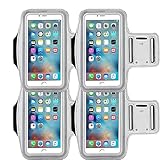4Pack Universal Armband for iPhone X,XS,XR MAX, 8, 7, 7 Plus,5c 5s 6 6s Plus, LG G5,Samsung Galaxy S6,S7,S8 Plus S9 Edge S6 LG G3 G4 G5 HTC One Nexus 4 5 Slim Fit case not for iPhone 4 4s