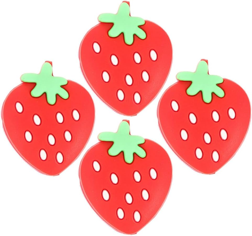 GANAZONO 4pcs Tennis Racket Dampener Strawberry Fruit