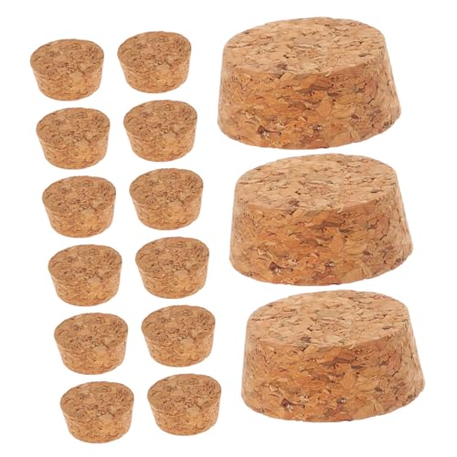 AUTSUPPL 20pcs Wooden Cork Stoppers for Wine and Beer Bottles Elegant for Crafts and Sealing for Daily Use and Home Brewing Projects
