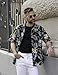 COOFANDY Mens Tropical Shirts Short Sleeve Hawaiian Print Shirts Vacation Beachwear