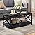 Yaheetech Wood 2-Tier Black Coffee Table with Storage Shelf for Living Room, X Design Accent Cocktail Table, Easy Assembly Home Furniture, 39.5 x 21.5 x 18 Inches