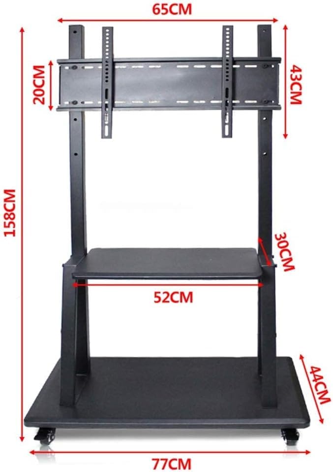 Soporte móvil para TV con ruedas y estantes ajustable miniatura 2