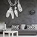 Pegatina de pared de vinilo con plumas，calcomanía bohemia para pared，diseño de plumas para dormitorio，decoración del hogar，pegatina de pared DIY，calcomanía artística A4 42x49cm