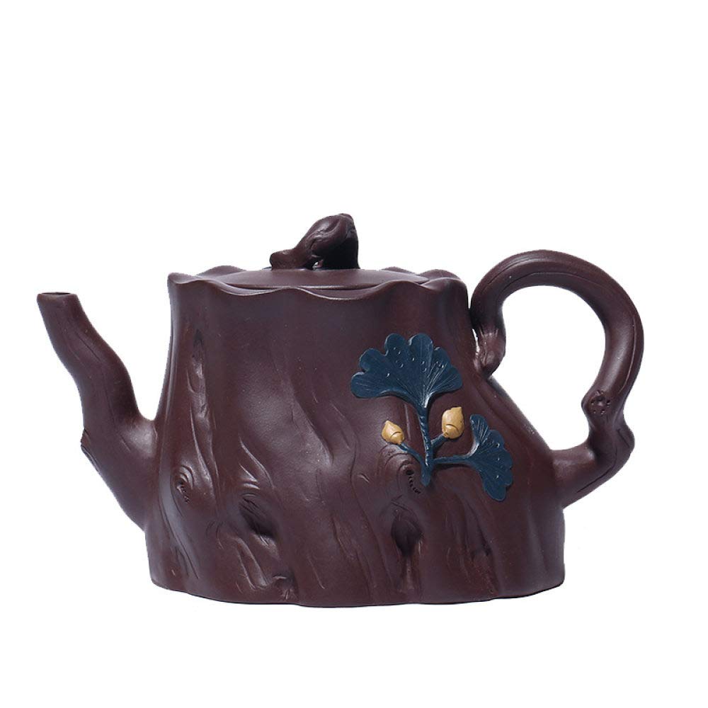 KeninllPurple Clay Teapot,Handmade Retro Chinese Yixing Purple Sand Teapot Traditional Antique Raw Ore Purple Sand Ceramic Original Art Kung Fu Teapot 340Ml Hanxi