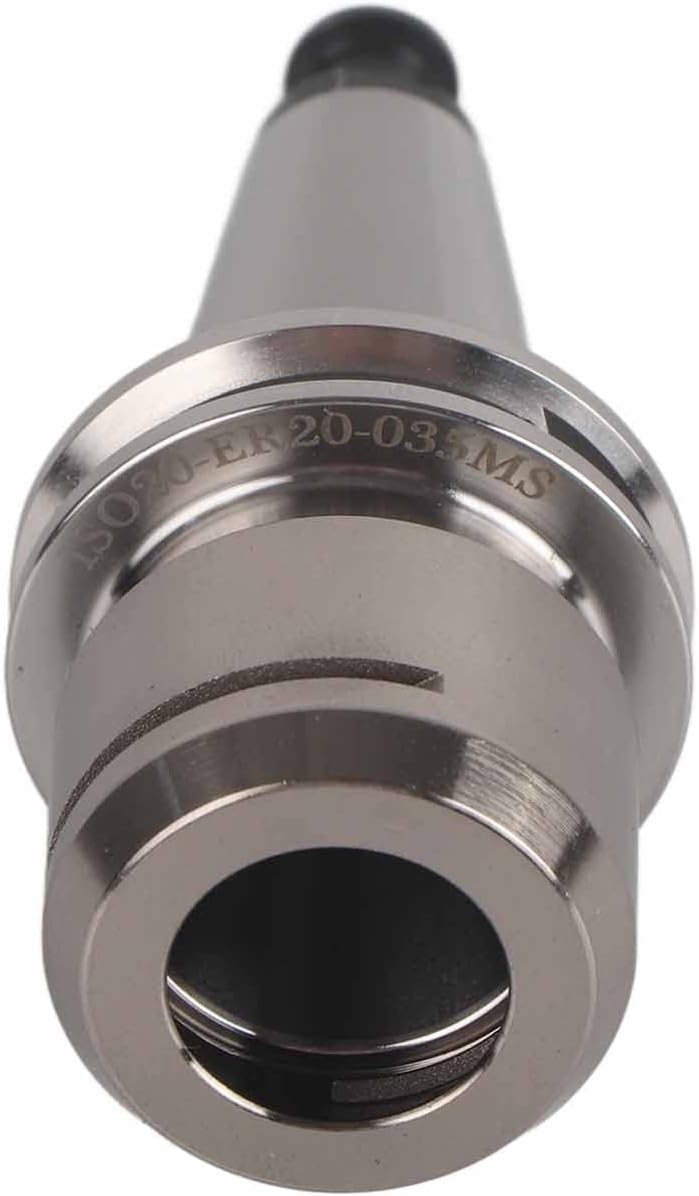 Collet Chuck Holder for CNC Milling, ER Collet Chuck Holder with High Rigidity, Precision Milling Cutter Holder for Engraving Machine, Made of Carburized Steel (ISO20-ER20-035MS)