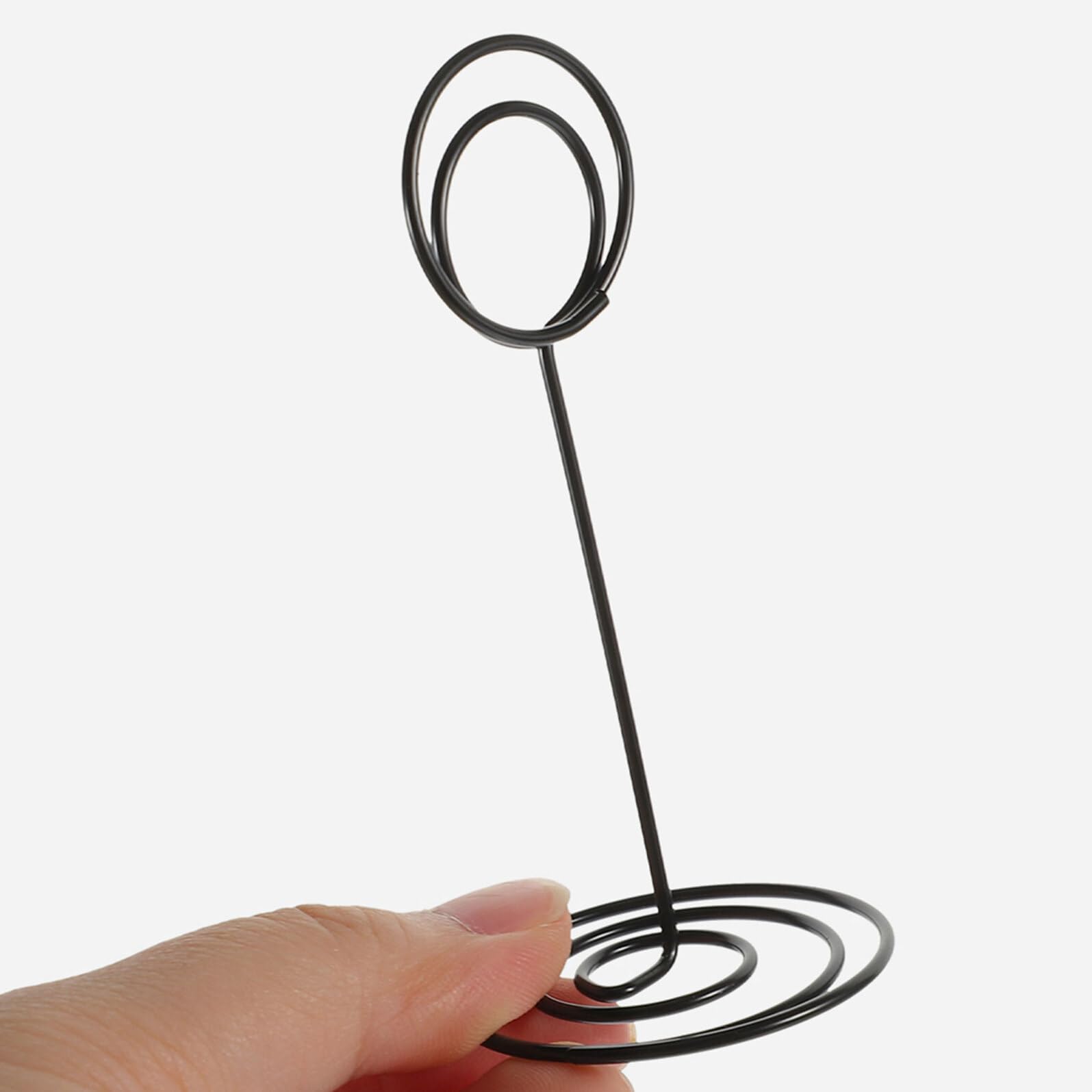 VALICLUD Porte-cartes de Table en Fer Noir, Lot de 4, Support Spiralé