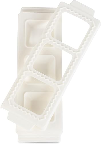 Vista 31 de Mini moldes para ravioles de corazón (2 unidades) - Máquina de pasta rellena casera - Bandeja de 2 piezas y prensa para hacer 8 raviolis rellenos a