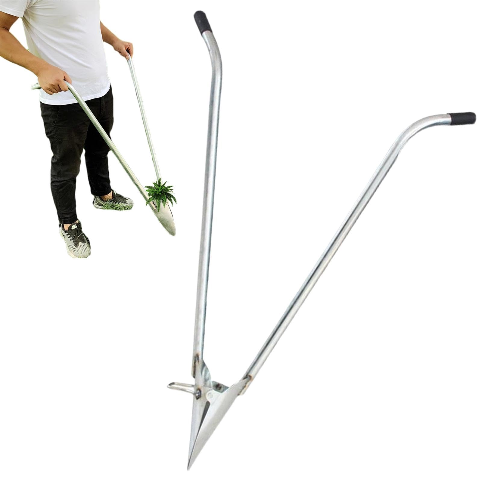 Plantador manual de plantas - Herramienta para plantar bulbos, plantador portátil de plántulas de mano | Plantador de plántulas de verduras multifuncional de tallo largo para la agricultura