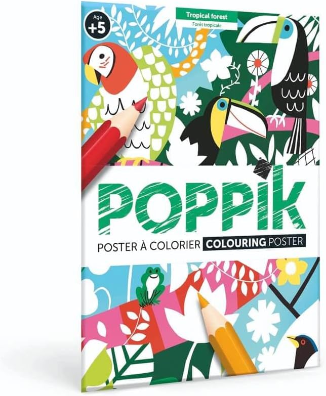 PoppikGiant Colouring Sheet - Tropical Forest