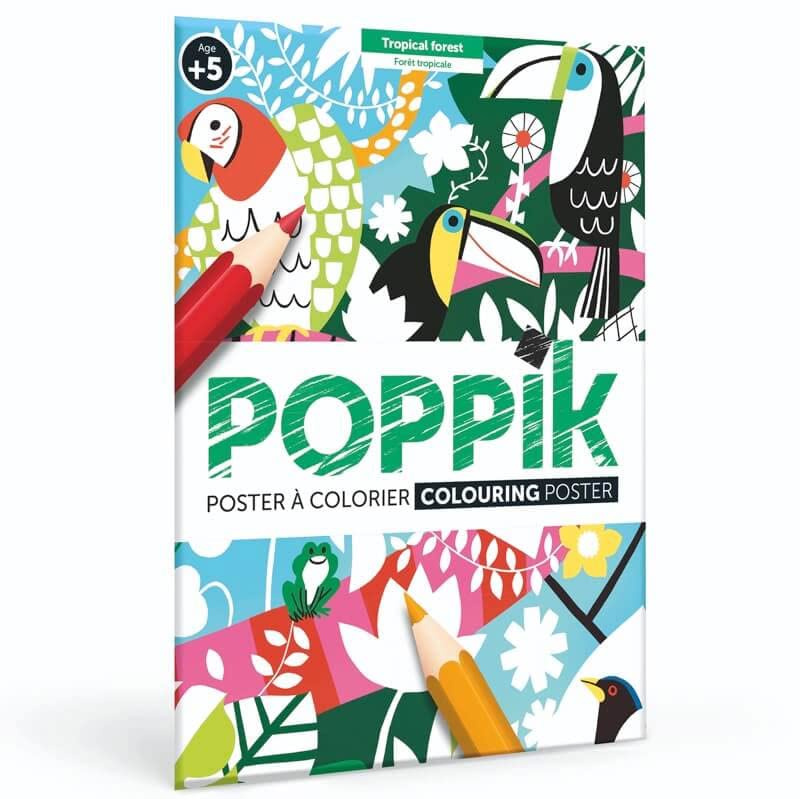 PoppikGiant Colouring Sheet - Tropical Forest