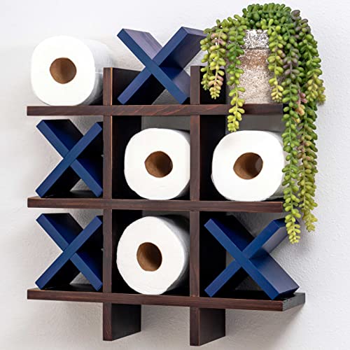 Avocrafts Toilet Paper Holder Tic Tac Toe Design, Bathroom Toilet Paper Storage, Wall Mounted Toilet Paper Holder #TOP2