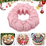 Palksky Bow Shaped Novelty Cake Pans, 9.5 Inch Bows Silicone Molds - Nonstick, Perfect for Christmas & Birthday Bundt Cakes