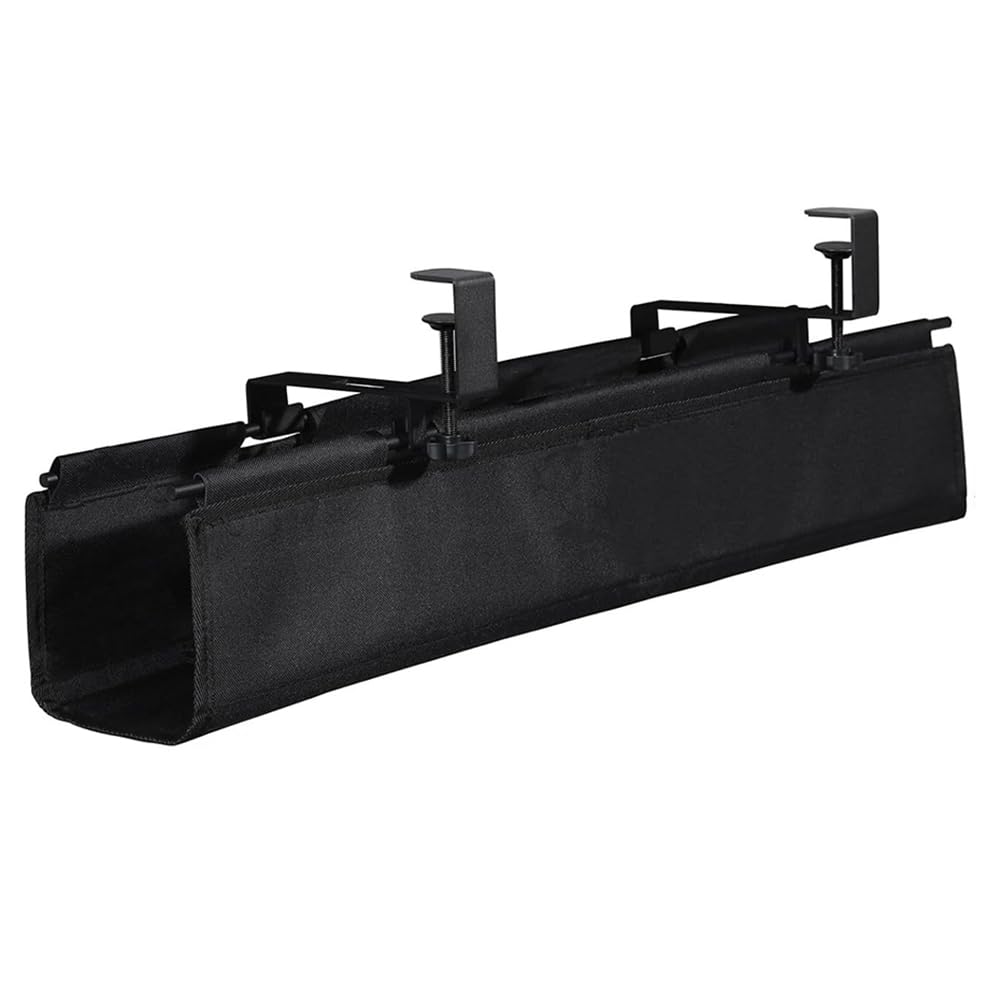 Littimoon Under Desk Cable Management Tray-Clamp on Wire Organizer 27.5" for Storage and for Home Cords Hiding