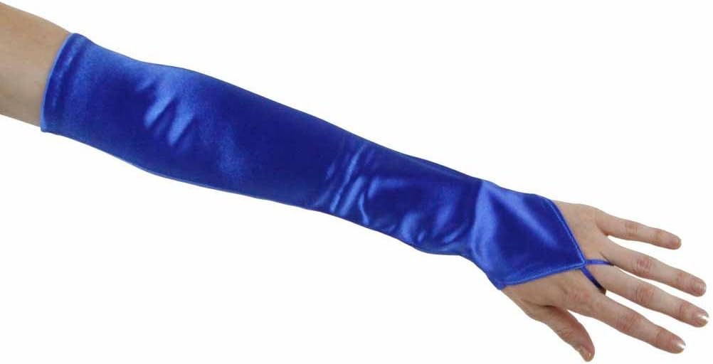 Greatlookz Soft Serenade Elbow Length Fingerless Gloves, Royal Blue