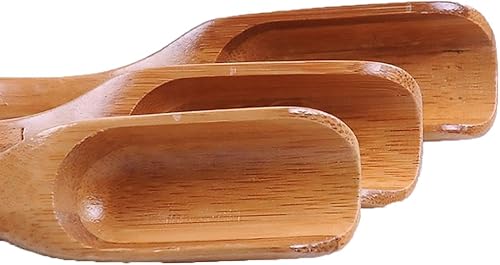 Miniatura 3 de Cucharas de té sueltas de madera, 3 cucharas de madera de bambú natural, vajilla de miel de especias, condimento natural, cubiertos de sal de azúcar