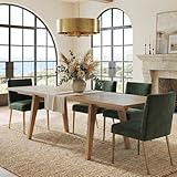 AllForWood Hevea Premium Solid Wood Extension Dining Table, Expandable Table for 4 to 8 Seats, Adjustable Modern Wooden Dining Furniture (Chairs Sold Separately)