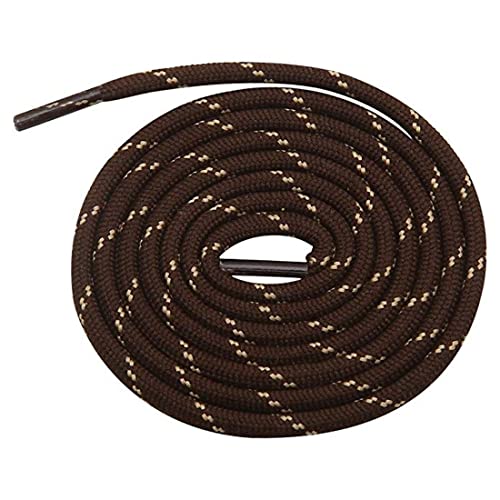GRAH SANGRAH® Shoelaces for Hiking Shoes, Outdoor Walking Sneakers, Outdoor Hiking, Climbing, Basketball, Work Boot, Running, Sport Shoes (Coffee White, 120 CM)