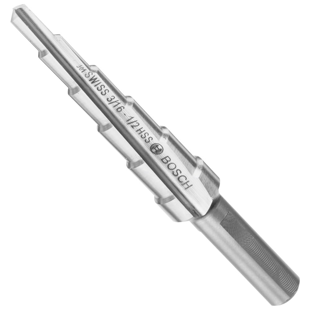 BOSCH Broca de acero de alta velocidad SDC6 de 3/16 pulgadas a 1/2 pulgadas