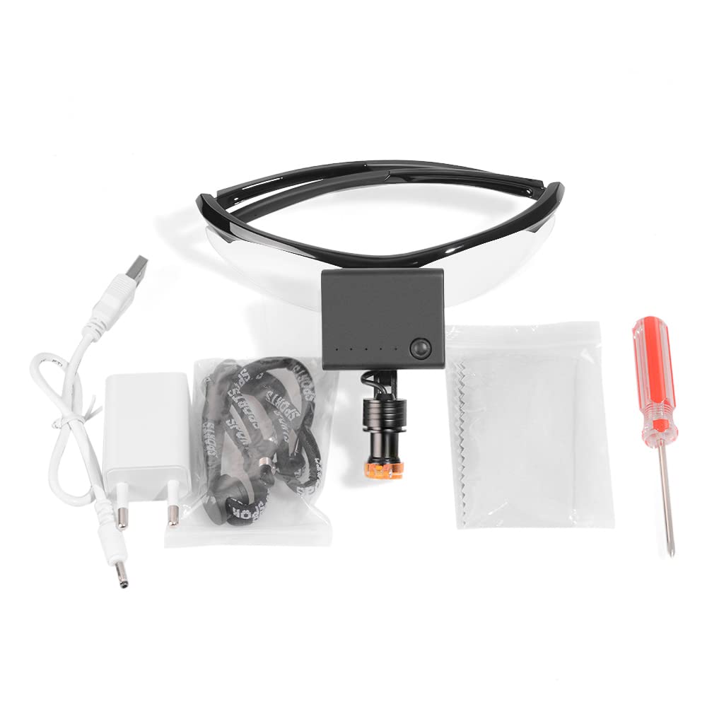 ORILAO 5W HeadLamp with Glasses Integrated All in one Set Optical Filter for Binocular Loupes
