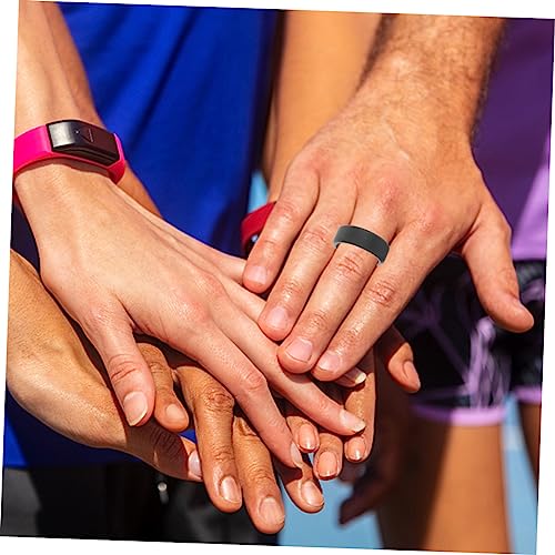 Anillos de silicona para hombre, 10 piezas, BESPORTBLE miniatura 4