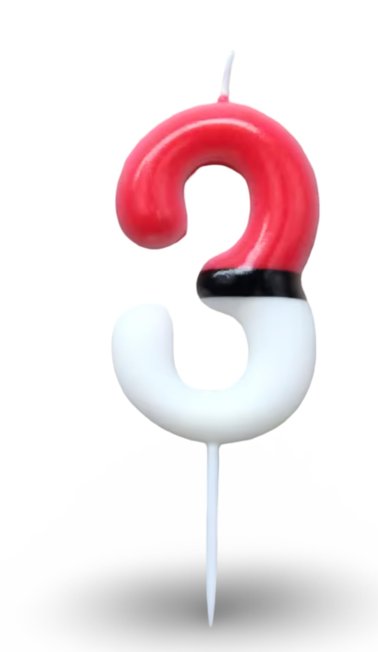 Pokemon Age / Number Birthday Candle | Pokeball | 3 - Three
