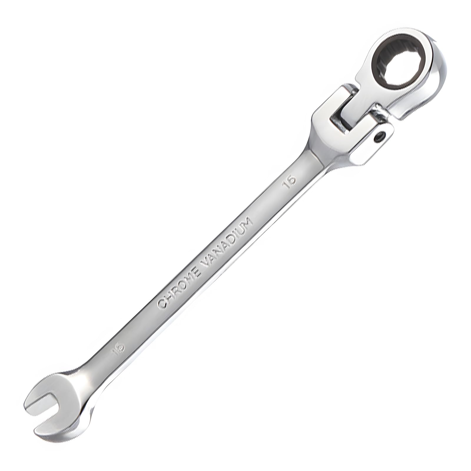 Foyscr Silver Combination Ratchet Spanner, Crv Forged 16Mm Wrench