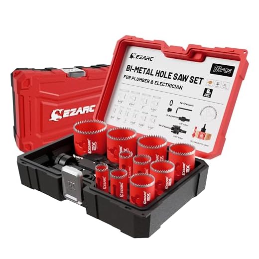 EZARC M42 BiM-Lochsägen Set (Pro), Ø 19-64 mm (16-teilig) Lochsäge Set, Maximale Schnitttiefe 48mm, Für Holz, Metall, Aluminium, PVC-Platte und Kunststoff
