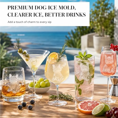 Moldes para hielo de perros, pack de 2 miniatura 4