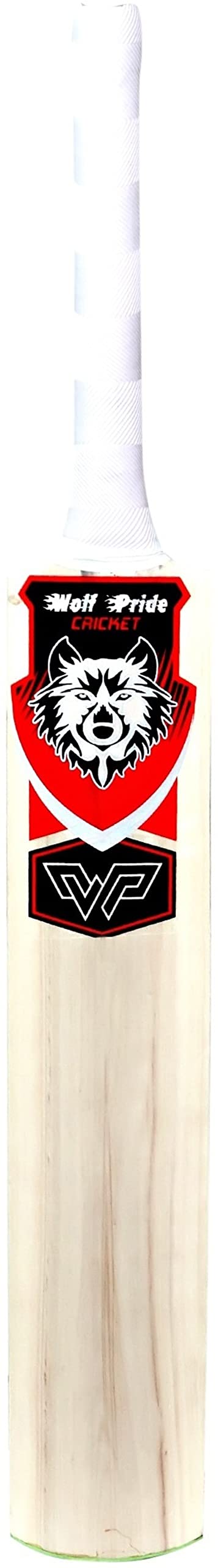 WOLF PRIDE WP Red & White Poplar Willow Cricket Bat 3 in 1