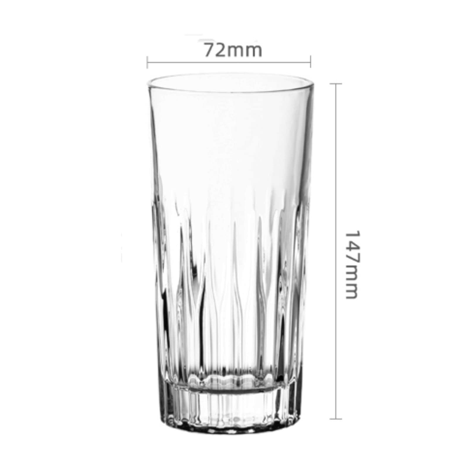Tazza di vetro Confezione da 2 bicchieri trasparenti for uso domestico, bicchieri da bar, bicchieri for acqua, succhi, birra, bevande, cocktail Tazza
