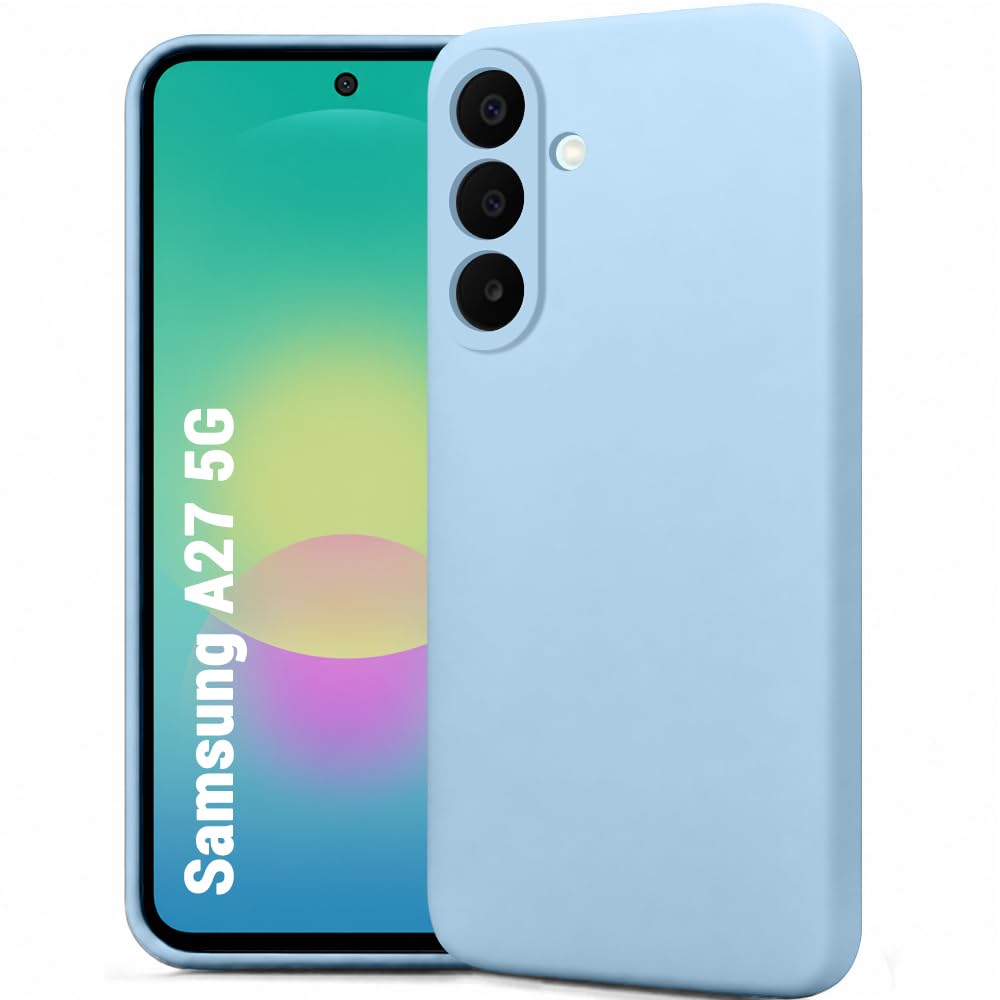 TheGiftKart Genuine Liquid Silicone Back Cover Case for Samsung Galaxy A27 5G | Soft Micro-Fibre Lining Inside | Camera Protection Bump | Shockproof Back Cover Case for Samsung A27 (Silicone, Blue)-image-28
