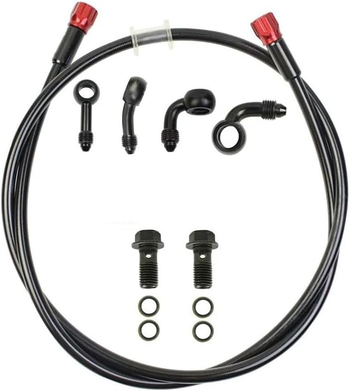 Brake Oil Hose Line For Dirt For Bike For Atv For Moped For Scooter For Cub For Quad Utv Go For Kart Universal M10 Motorcycle Steel Hydraulic Brake Clutch Line Hose Tube