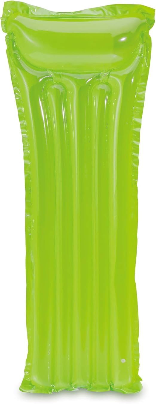 MPS MY PARTY SUPPLIERS® 1pc 72inch*27inch Swimming Mat for Water Fun at Pool Lakeside Beach Glossy Swimming Pool mat with Pillow Clear Pool Float Inflatable Mattress (Green)-picture-35