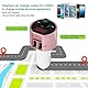 Bluetooth FM-Transmitter für Auto Auto Wireless Bluetooth Audio Transmitter FM-Radio-Adapter Dual-USB-Ladegerät MP3-Player(Rosa)