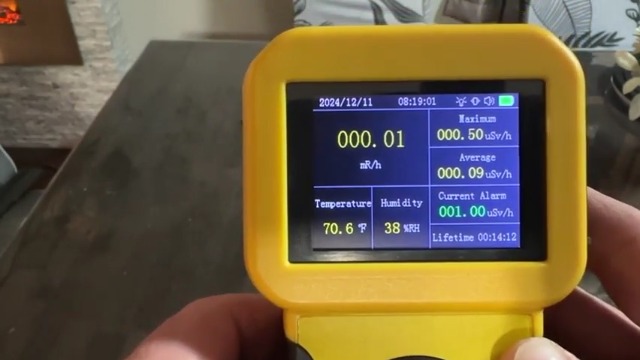 Image of HOLDPEAK Geiger Counter, Rechargeable Nuclear Radiation Detector with LCD Display, Beta, Gamma & X-ray Detection, 5 Measurement Units, Includes Radiation Dosimeter, Humidity, Temperature Monitor