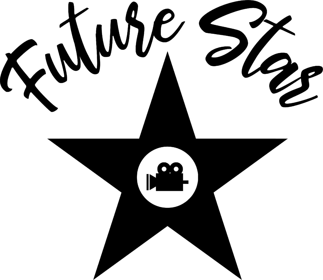 Future Star Lights Cameras Action Actor Director Los Angeles Fame Wall Decals for Walls Peel and Stick Wall Art murals Black Small 8 Inch
