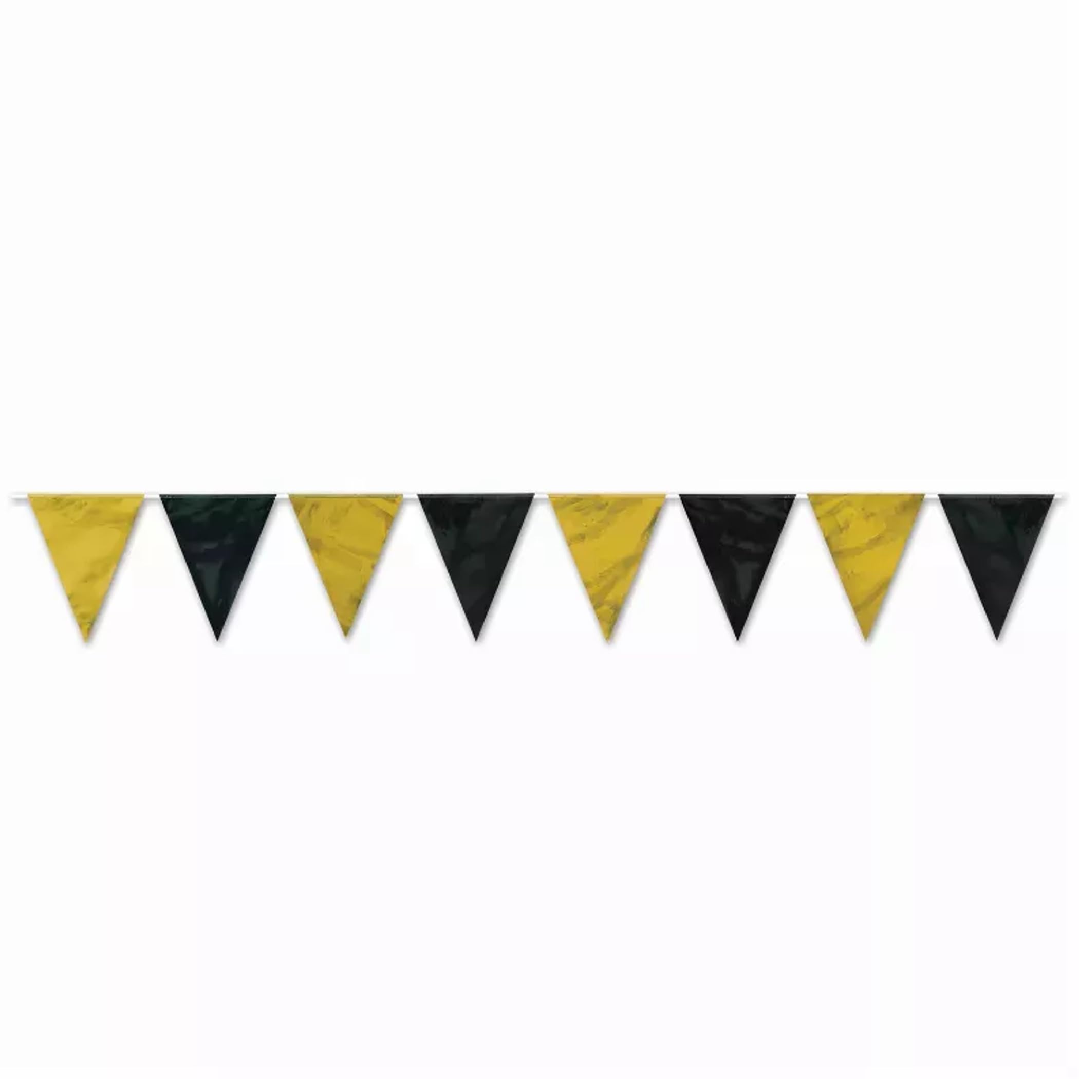 Black & Gold Pennant Banner