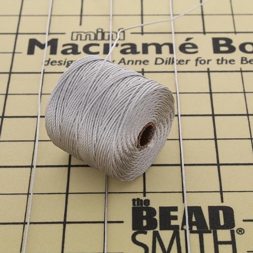 Hilo S-Lon Bead Cord plata de 69 m para evitar nudos flojos al tejer 6