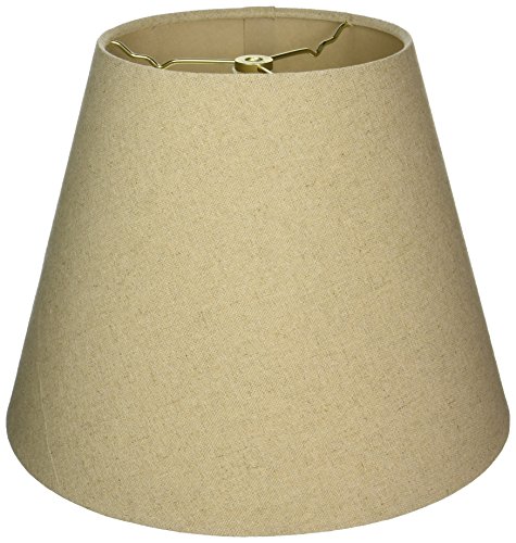 Royal Designs HB-608-14LNCR deep Empire Hardback Lamp Shade, 8 x 14 x 11, Linen Cream