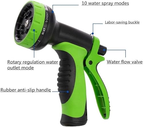 Miniatura 6 de Manguera de jardín de metal de acero inoxidable 304, manguera de jardín transparente, duradera y fácil de usar (50 pies, plateado)