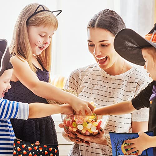 Reginary 20 Pcs Halloween Cosmetic Bags Gift Bags for Kids Girls Women Happy Halloween Pattern Toiletry Organizer for Party Favors Double Sided Printed Makeup Pouch with Zipper4