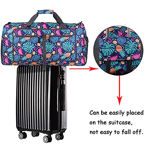 Image of Woogwin Travel Duffel Bag Large Foldable Waterproof Overnight Bag for Beach Swim Bags Pool Sports Gym