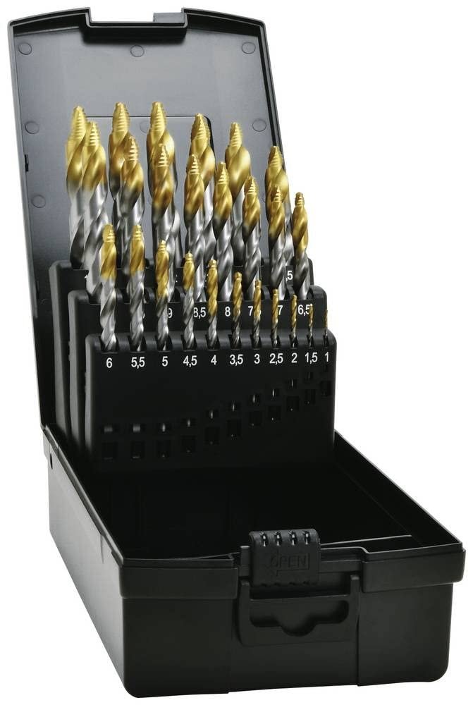 Exact 74562 HSS TIN-TIP Spiralbohrer DIN 338 1 Set