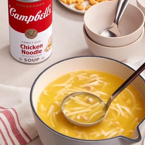 Image of Campbell's Condensed Chicken Noodle Soup Dry Egg Noodle Recipe, 22.4 oz Family Size Can (Pack of 6)