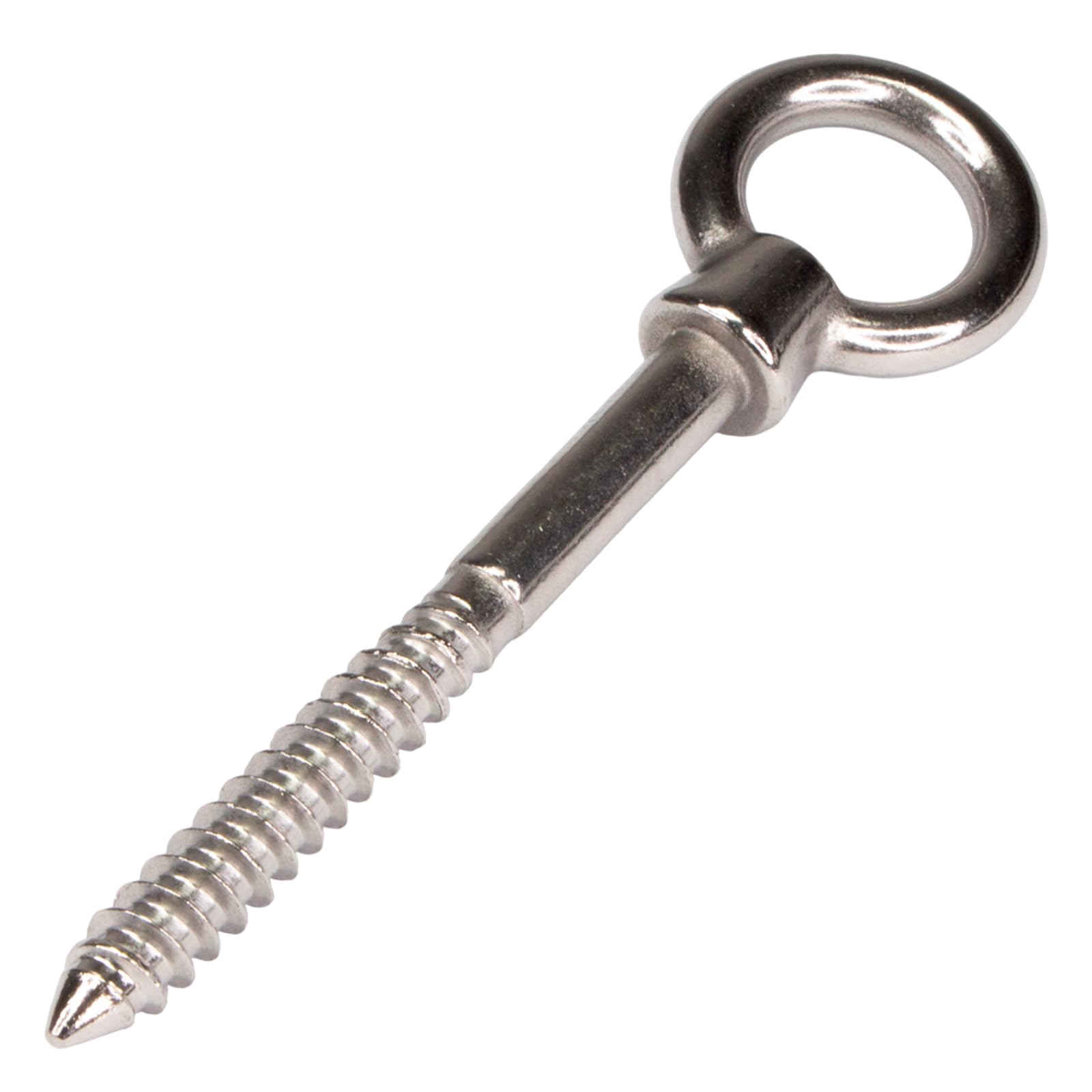 PRIOstahl Bullone oculare con filettatura in legno, vite ad occhiello, dado ad anello, bullone – Dimensioni: 10 x 100 mm, 2 pezzi per il fissaggio per legno, muratura, fune metallica antiruggine in