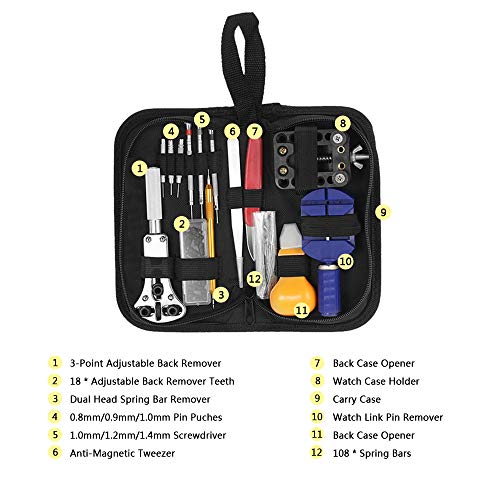 Yd028 146 Pcs Kit Ferramenta De Reparo Do Relojoeiro Profissional Watchmaker Case Opener Link Remove