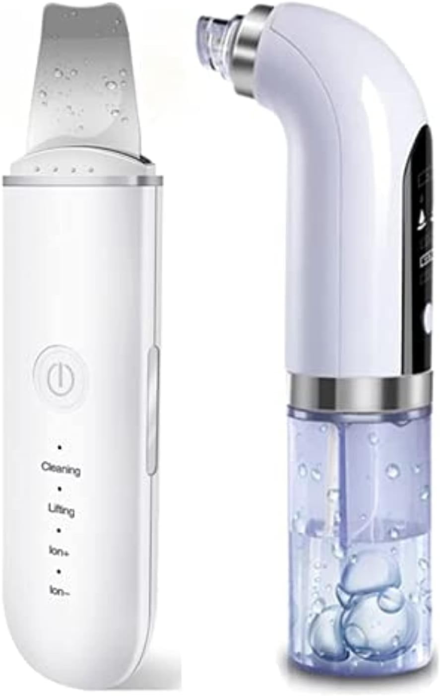 Promotion package,blackhead remover,hydrafacial machine, and Skin Scrubber,Skin Spatula, 2PCS gift package Comedones Extractor for Facial Deep Cleansing