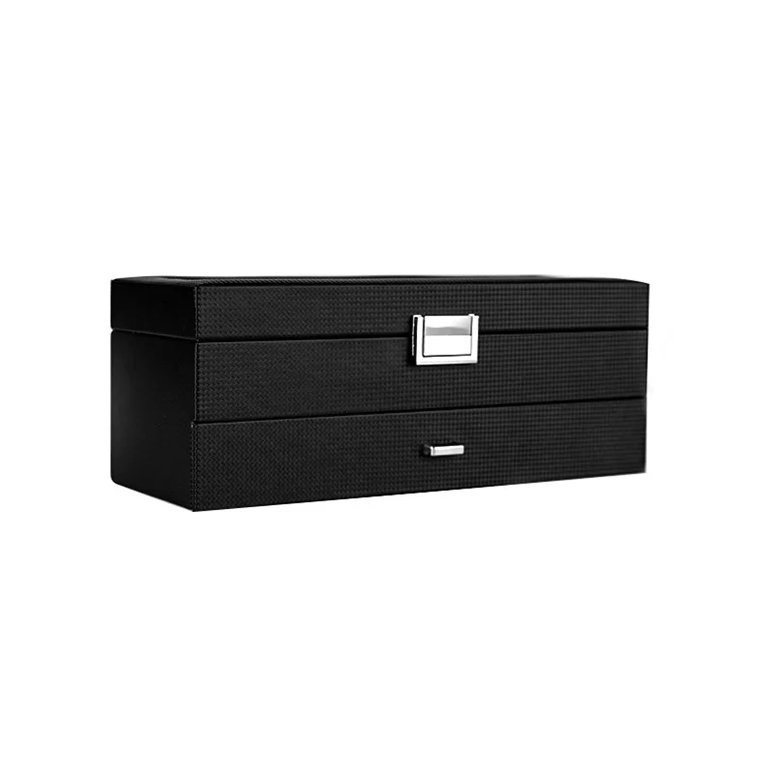 Caja de exhibición de Relojes, Caja de Madera para Relojes, cajón, Organizador con Tapa Transparente, para Guardar aretes, Joyas, Collares, Regalos, Vitrina para Guardar Relojes ()