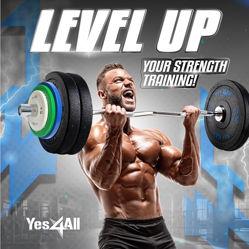 Image of Yes4All Fractional Weight Plates Set, Available In Steel And Rubber, Set of 2 /4 /6 Plates in 1.25LB, 2.5LB, or 5LB Sizes, Micro Change Plates for Dumbbell and Olympic Barbell Weightlifting